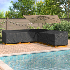 vidaXL Furniture Cover 325 x 325 x 80 cm 600D Oxford Fbric L-Shape 1