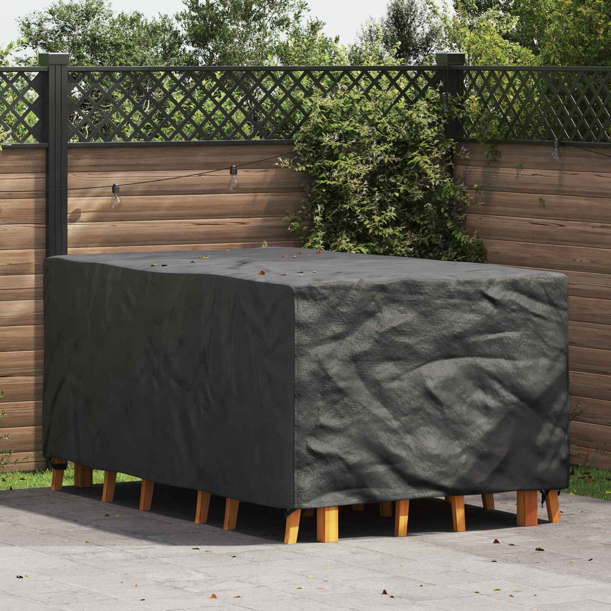 vidaXL Furniture Cover Plain Black 143 x 225 x 90 cm 600D 1