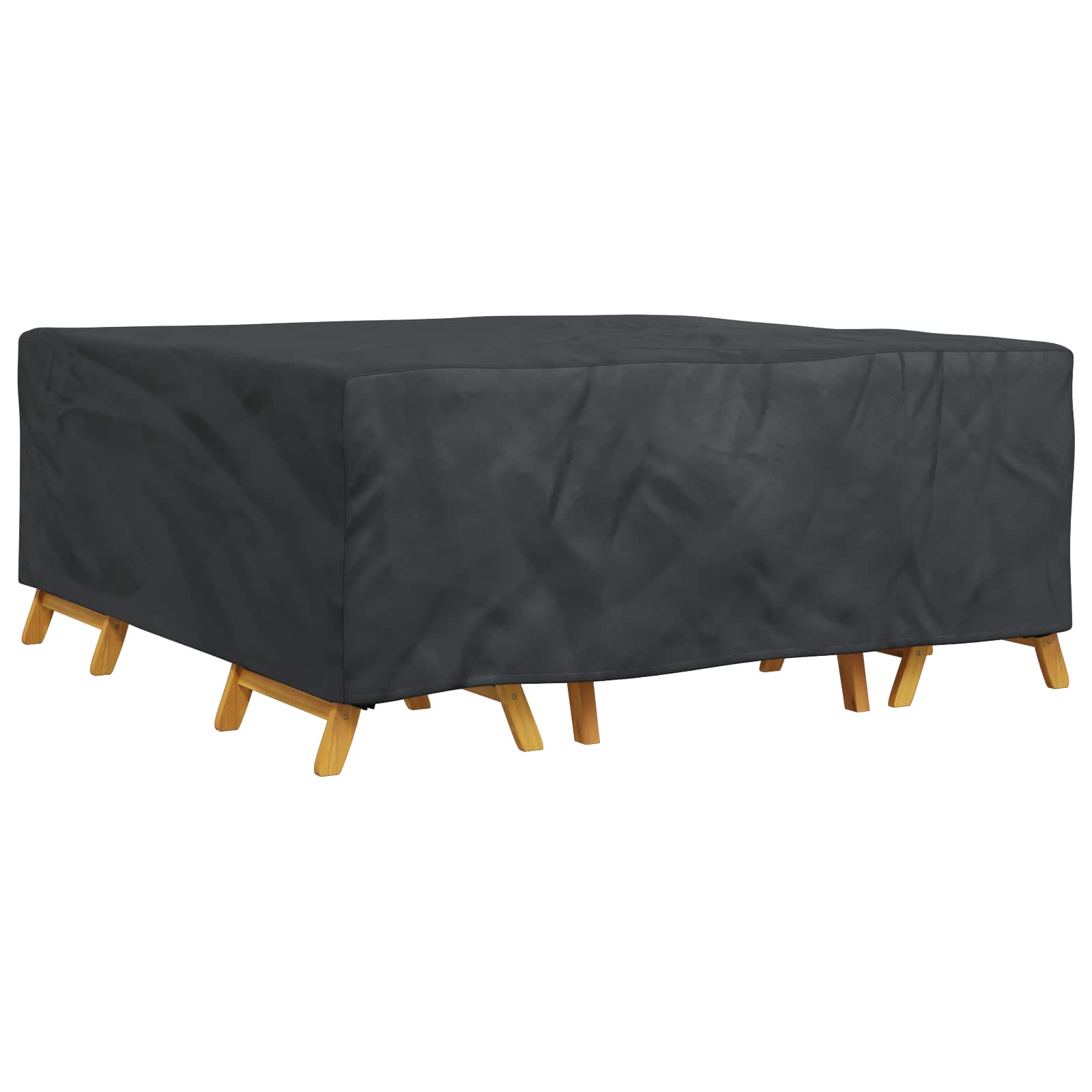 vidaXL Furniture Cover Plain Black 200 x 190 x 85 cm 600D 3