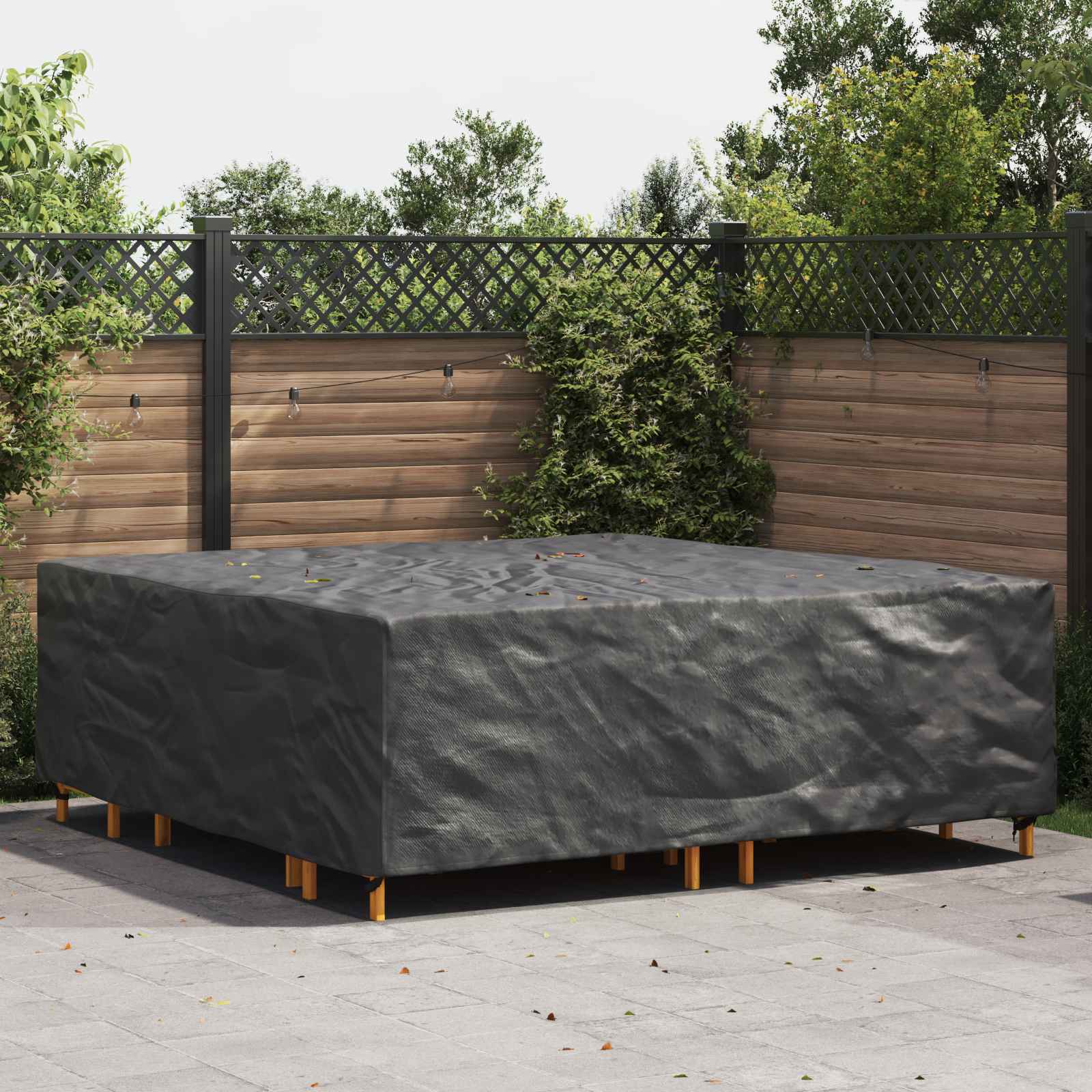 vidaXL Furniture Cover Plain Black 220 x 220 x 70 cm 420D 1
