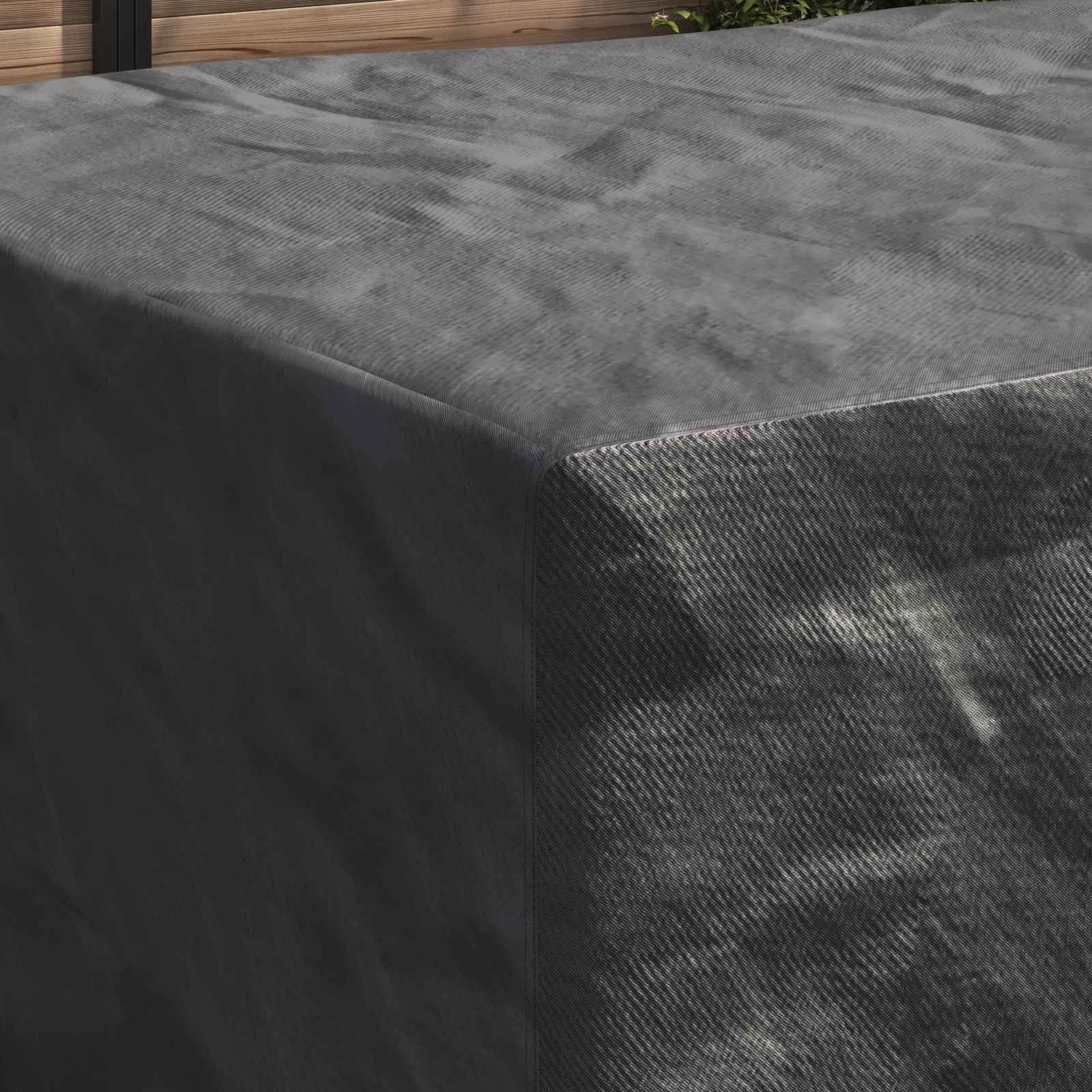 vidaXL Furniture Cover Plain Black 240 x 160 x 100 cm 420D 4