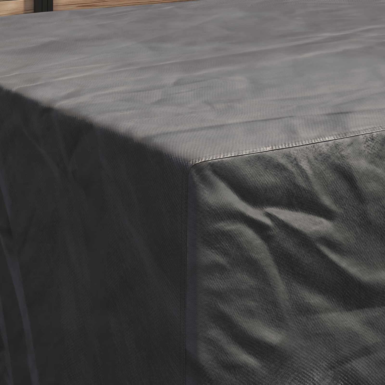 vidaXL Furniture Cover Plain Black 250 x 210 x 90 cm 420D 4