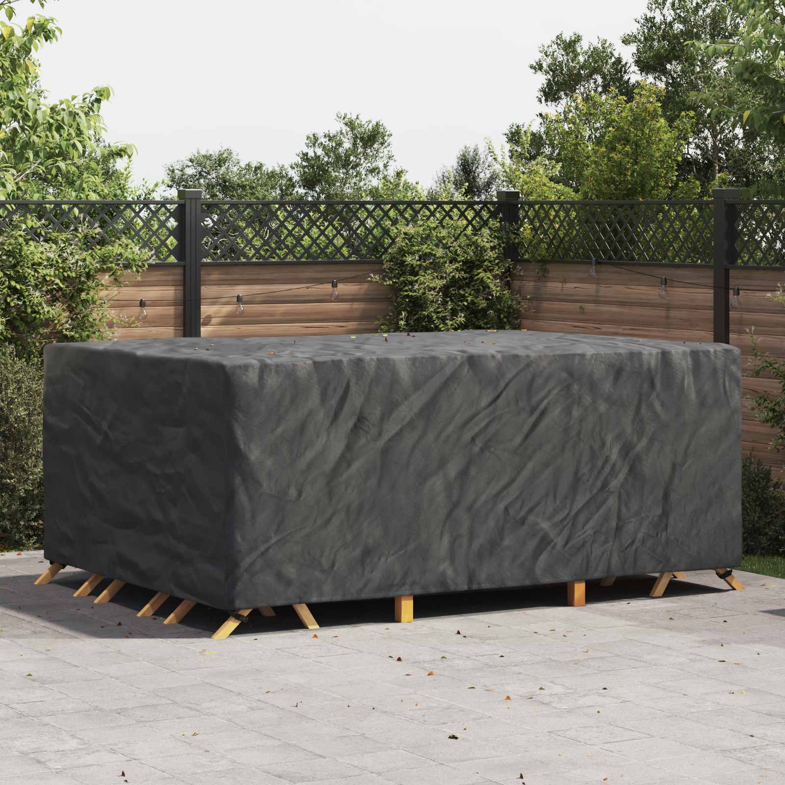 vidaXL Furniture Cover Plain Black 270 x 180 x 90 cm 420D 1