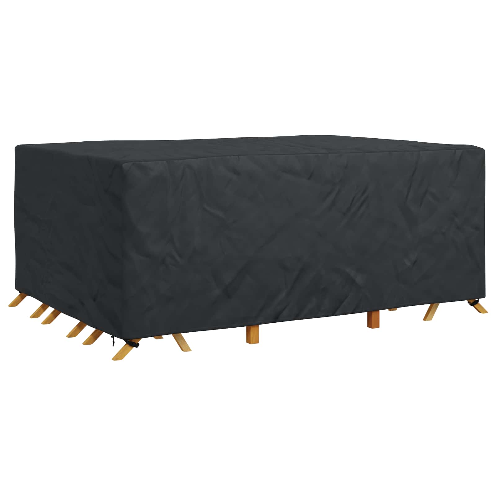 vidaXL Furniture Cover Plain Black 280 x 204 x 106 cm 420D 3
