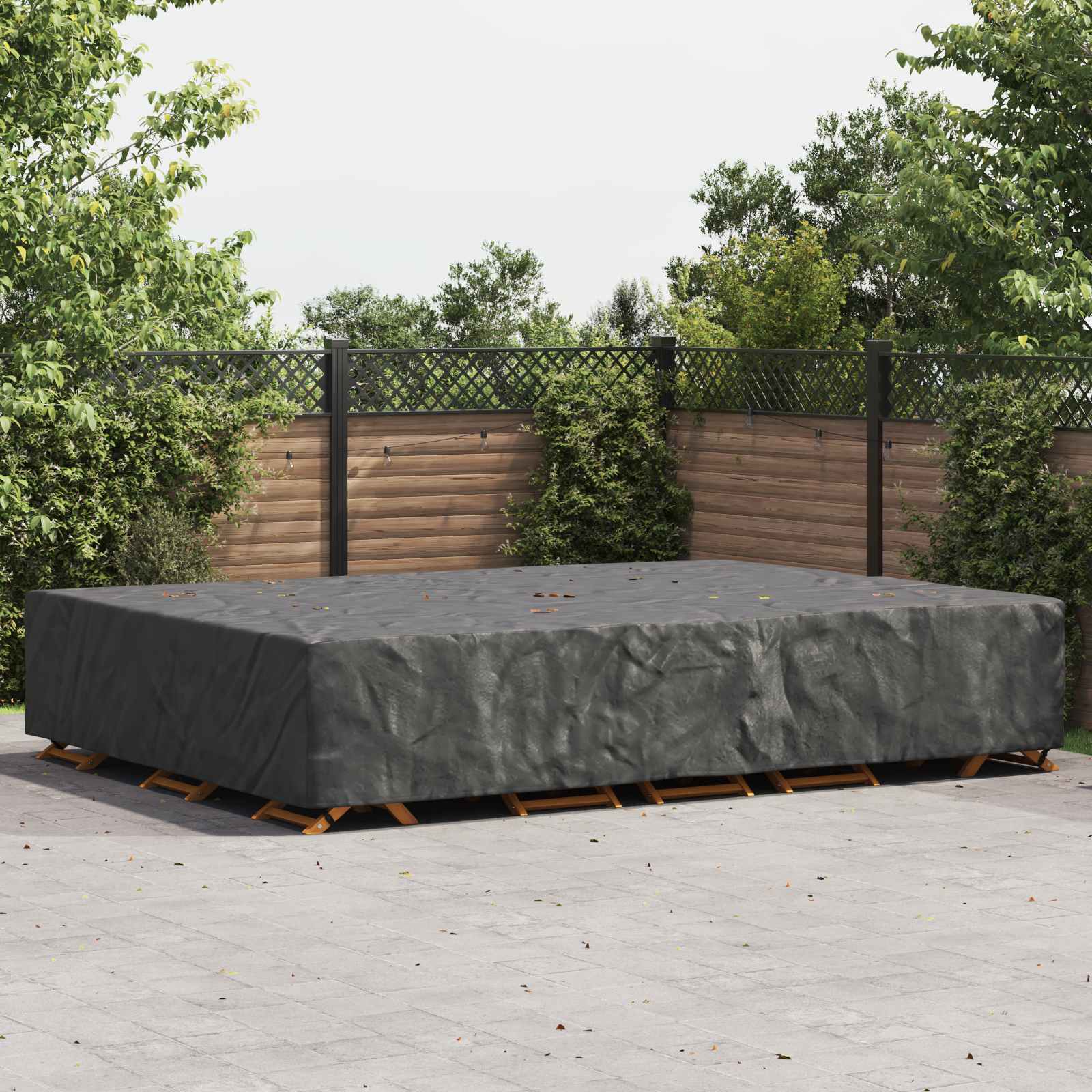 vidaXL Furniture Cover Plain Black 350 x 260 x 90 cm 210D 1