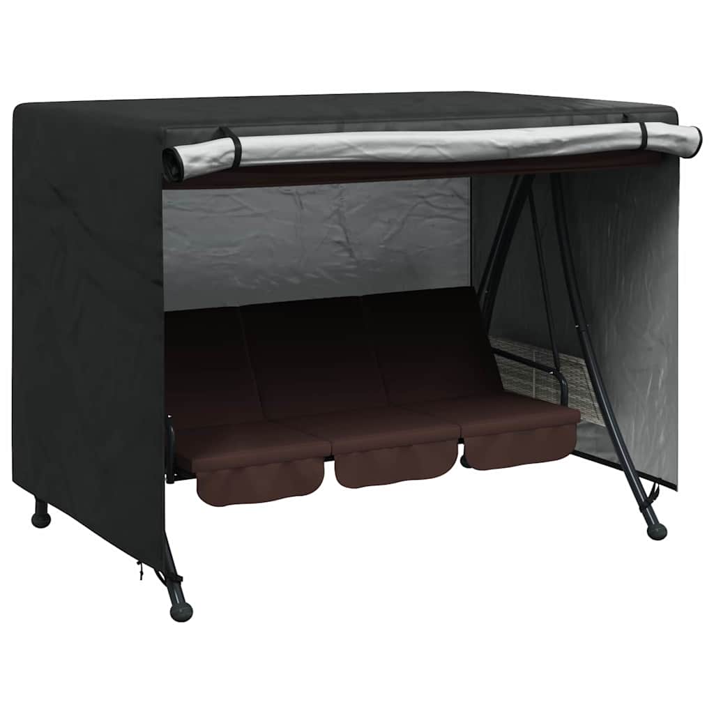 vidaXL Outdoor Swing Cover Black 220 x 150 x 150 cm 210D Oxford Fbric 3