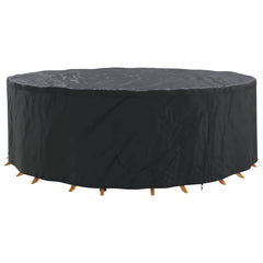 vidaXL Furniture Cover 279 x 279 x 71 cm 420D Oxford Fbric Round Black 3
