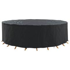 vidaXL Furniture Cover 320 x 320 x 85 cm 600D Oxford Fbric Round Black 3