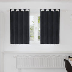 vidaXL Curtains 2 pcs Black 140 x 140 cm Velvet 1