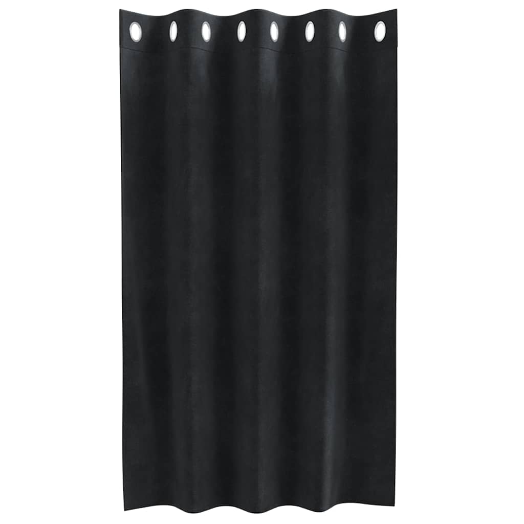 vidaXL Curtains 2 pcs Black 140 x 140 cm Velvet 4