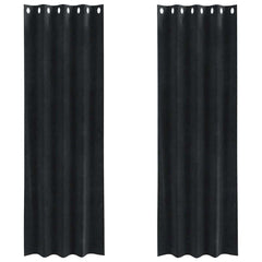 vidaXL Curtains 2 pcs Black 140 x 260 cm Velvet 2