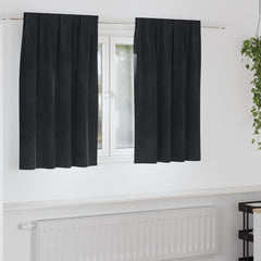 vidaXL Curtains 2 pcs Black 140 x 140 cm Velvet 1