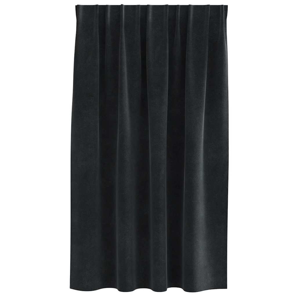 vidaXL Curtains 2 pcs Black 140 x 140 cm Velvet 4
