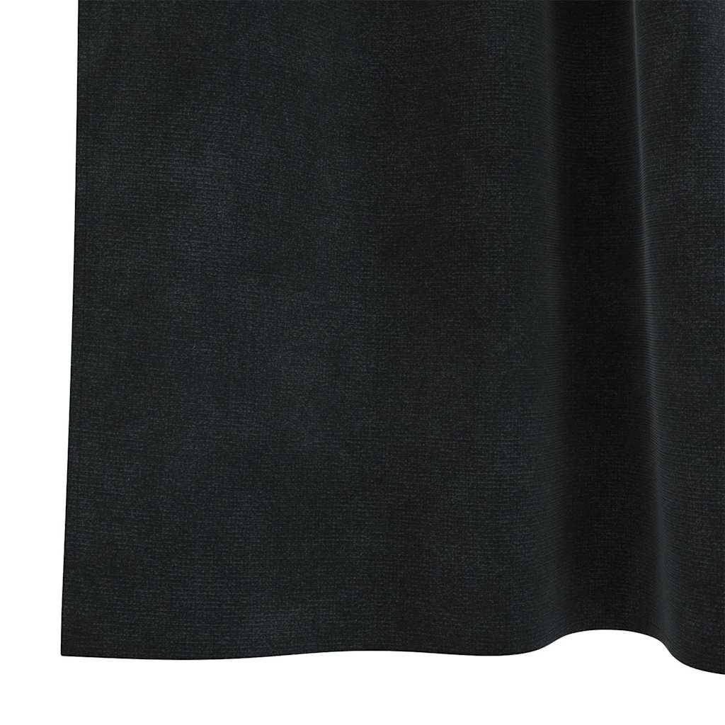 vidaXL Curtains 2 pcs Black 140 x 245 cm Velvet 6