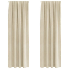 vidaXL Curtains 2 pcs Cream 140 x 245 cm Velvet 2