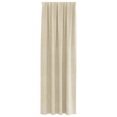 vidaXL Curtains 2 pcs Cream 140 x 245 cm Velvet 4