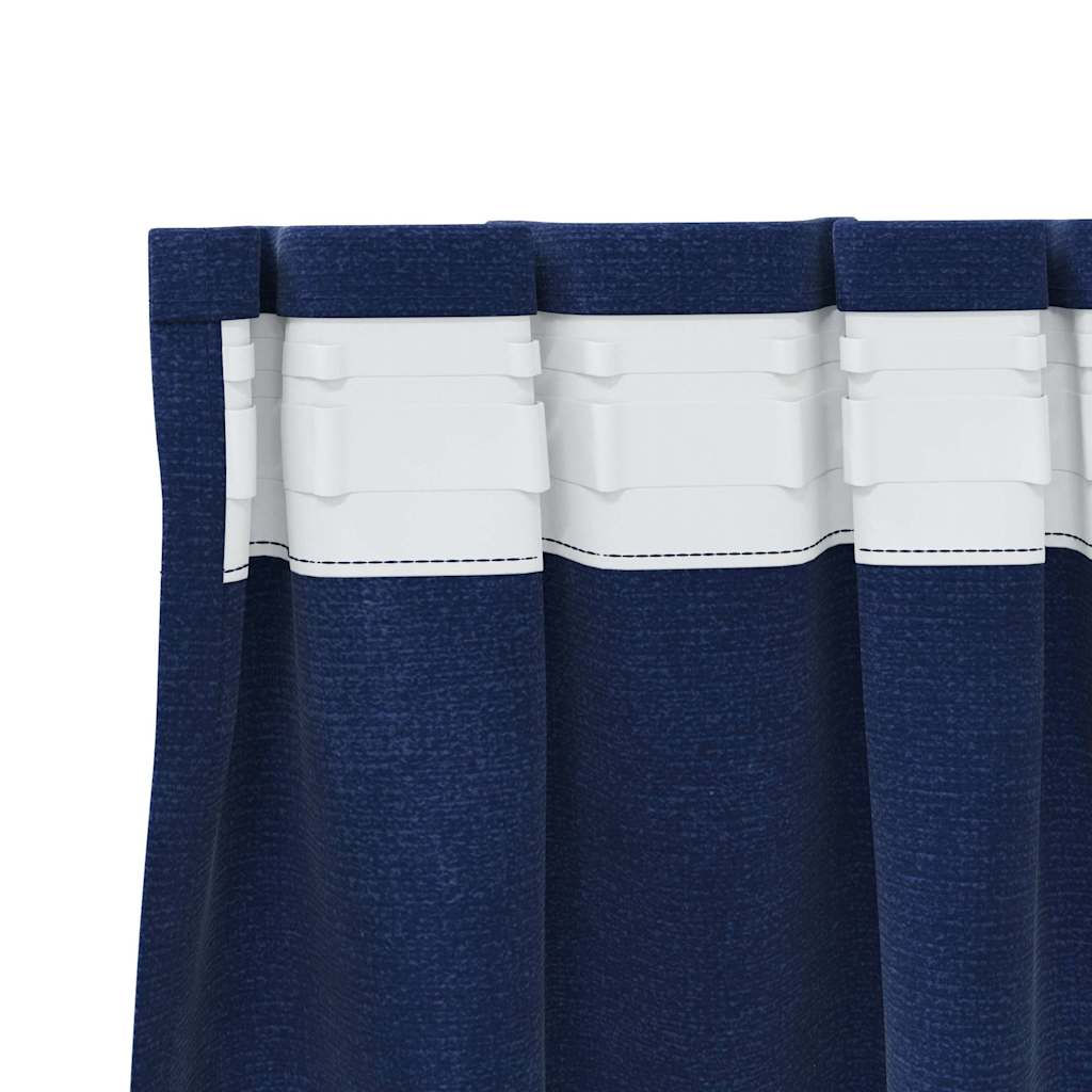 vidaXL Curtains 2 pcs Dark Blue 140 x 245 cm Velvet 5