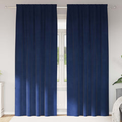 vidaXL Curtains 2 pcs Dark Blue 140 x 260 cm Velvet 1