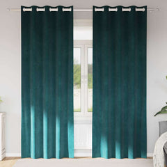 vidaXL Curtains 2 pcs Dark Green 140 x 260 cm Velvet 1