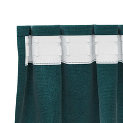 vidaXL Curtains 2 pcs Dark Green 140 x 225 cm Velvet 5