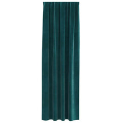 vidaXL Curtains 2 pcs Dark Green 140 x 225 cm Velvet 4