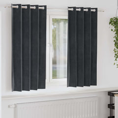 vidaXL Curtains 2 pcs Dark Grey 140 x 175 cm Velvet 1