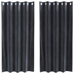 vidaXL Curtains 2 pcs Dark Grey 140 x 175 cm Velvet 2