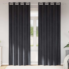 vidaXL Curtains 2 pcs Dark Grey 140 x 225 cm Velvet 1