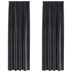 vidaXL Curtains 2 pcs Dark Grey 140 x 245 cm Velvet 2