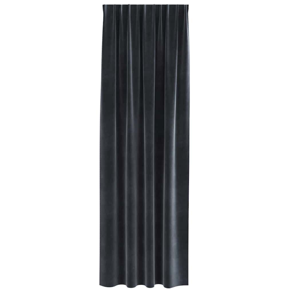 vidaXL Curtains 2 pcs Dark Grey 140 x 245 cm Velvet 4