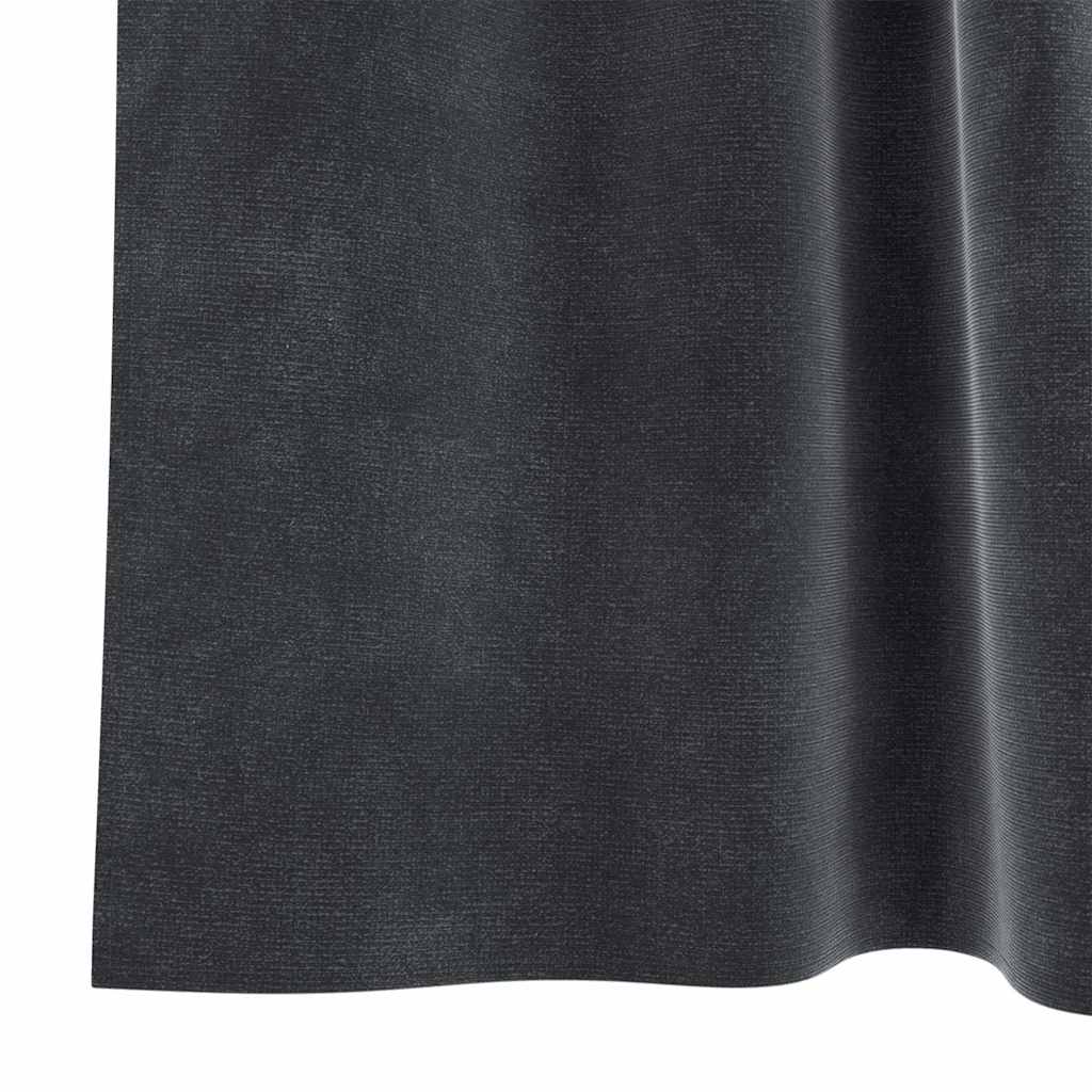 vidaXL Curtains 2 pcs Dark Grey 140 x 140 cm Velvet 6