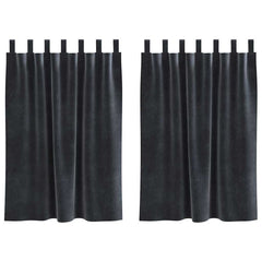 vidaXL Curtains 2 pcs Dark Grey 140 x 140 cm Velvet 2