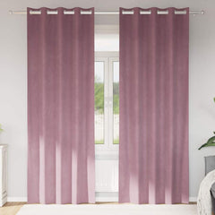 vidaXL Curtains 2 pcs Dark Pink 140 x 245 cm Velvet 1