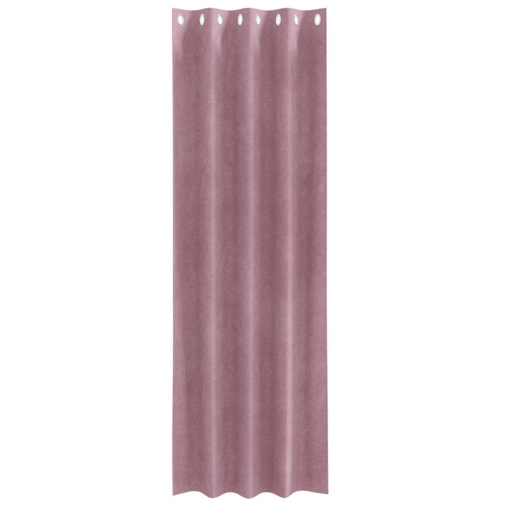 vidaXL Curtains 2 pcs Dark Pink 140 x 260 cm Velvet 4