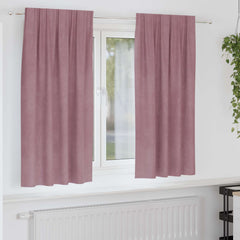 vidaXL Curtains 2 pcs Dark Pink 140 x 175 cm Velvet 1