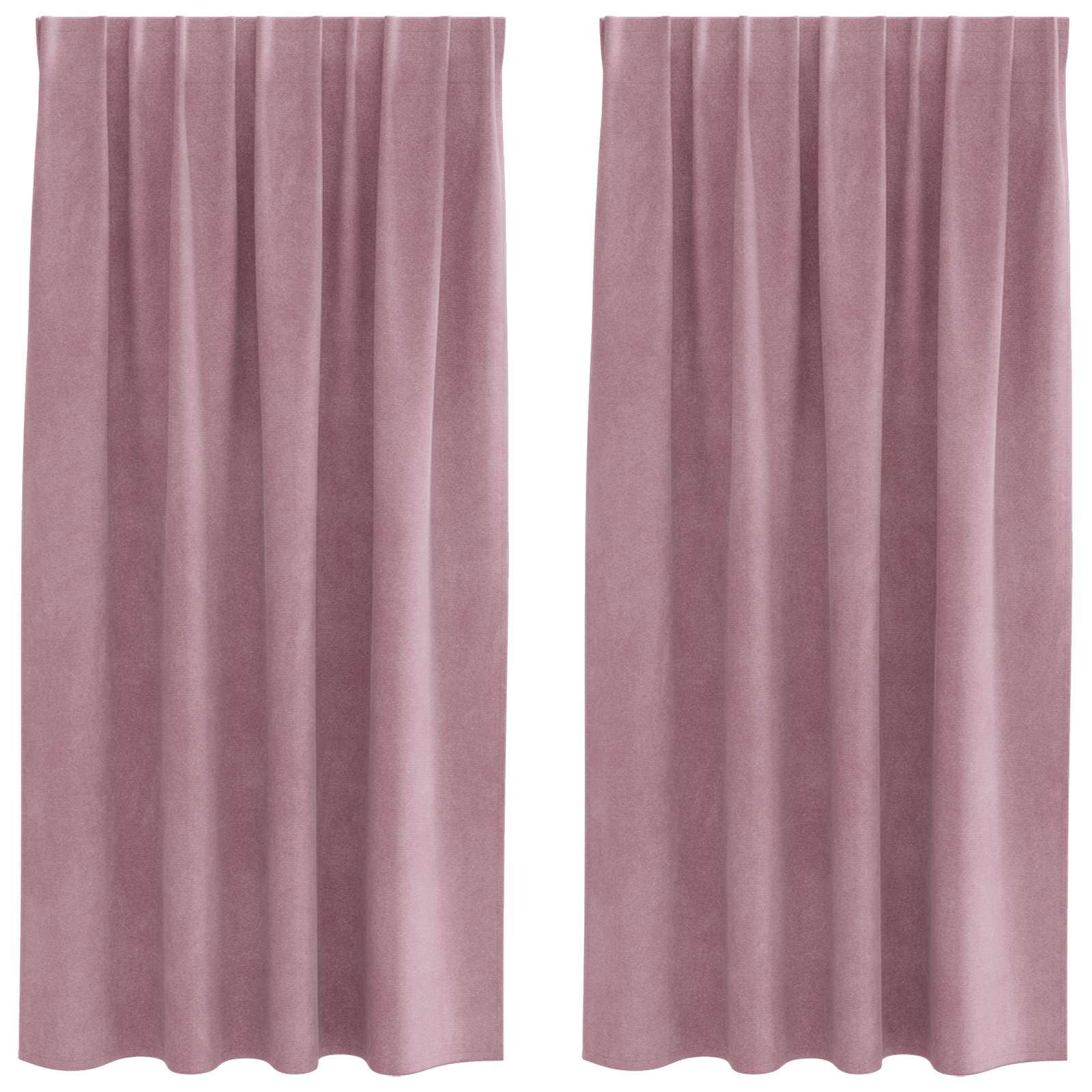 vidaXL Curtains 2 pcs Dark Pink 140 x 175 cm Velvet 2