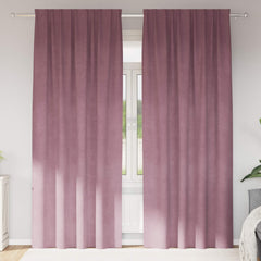 vidaXL Curtains 2 pcs Dark Pink 140 x 225 cm Velvet 1