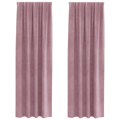 vidaXL Curtains 2 pcs Dark Pink 140 x 225 cm Velvet 2