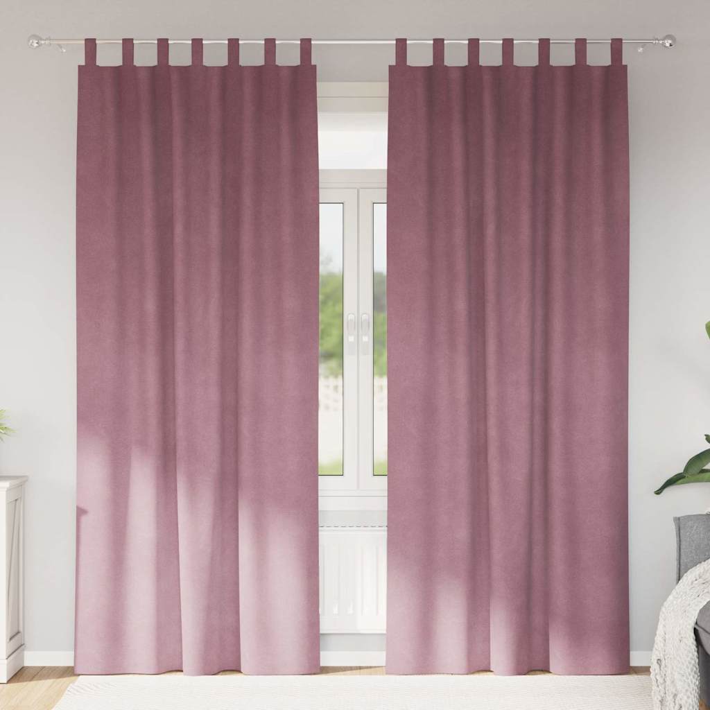 vidaXL Curtains 2 pcs Dark Pink 140 x 260 cm Velvet 1