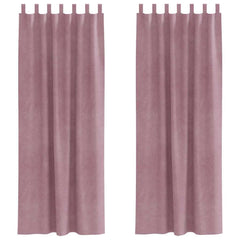 vidaXL Curtains 2 pcs Dark Pink 140 x 260 cm Velvet 2