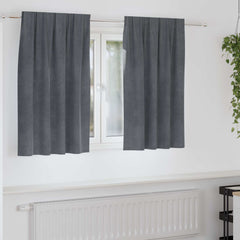 vidaXL Curtains 2 pcs Light Grey 140 x 140 cm Velvet 1