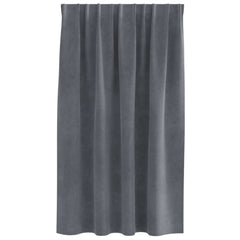 vidaXL Curtains 2 pcs Light Grey 140 x 140 cm Velvet 4