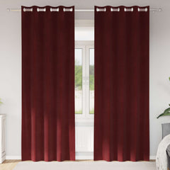 vidaXL Curtains 2 pcs Wine Red 140 x 225 cm Velvet 1