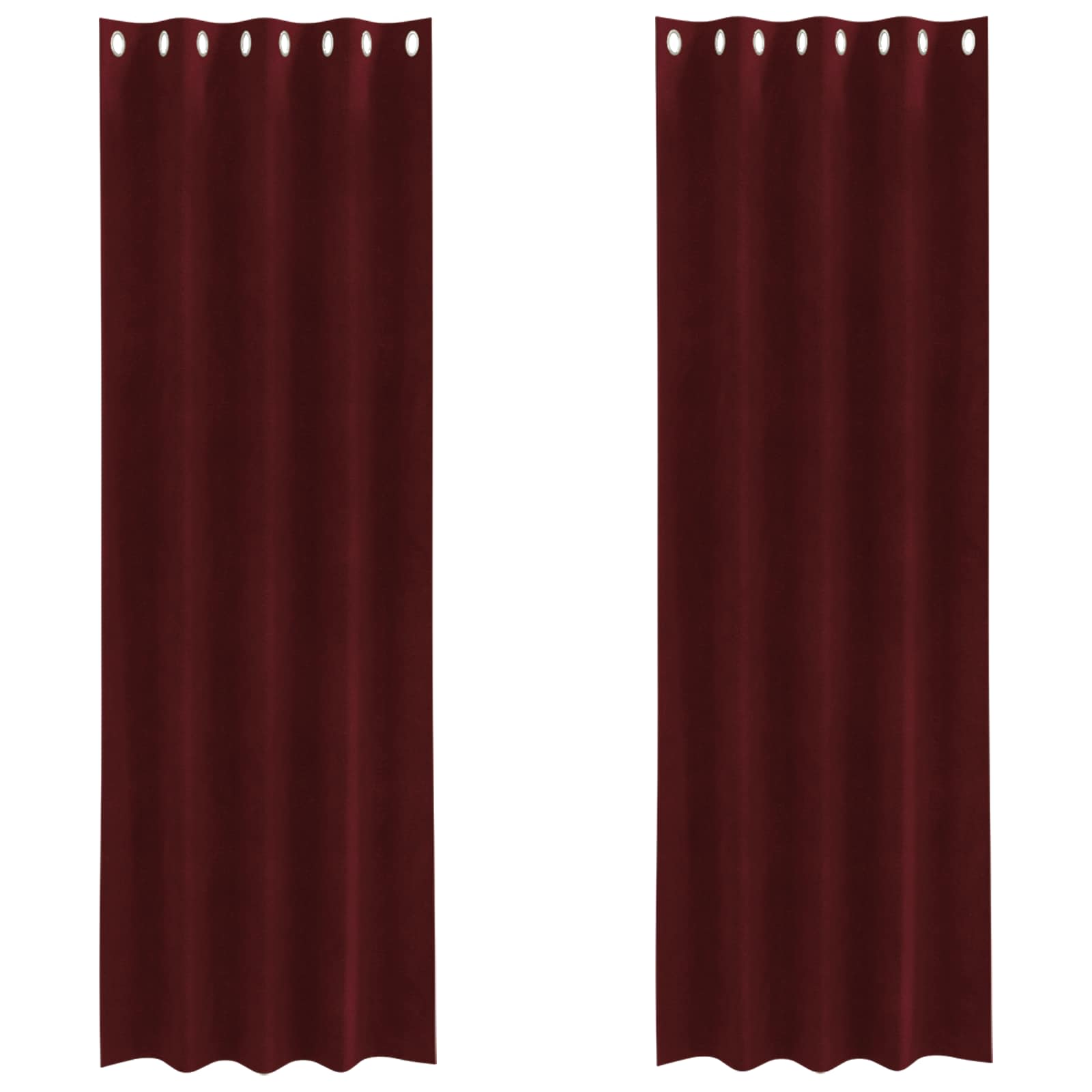 vidaXL Curtains 2 pcs Wine Red 140 x 225 cm Velvet 2