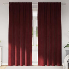 vidaXL Curtains 2 pcs Wine Red 140 x 225 cm Velvet 1