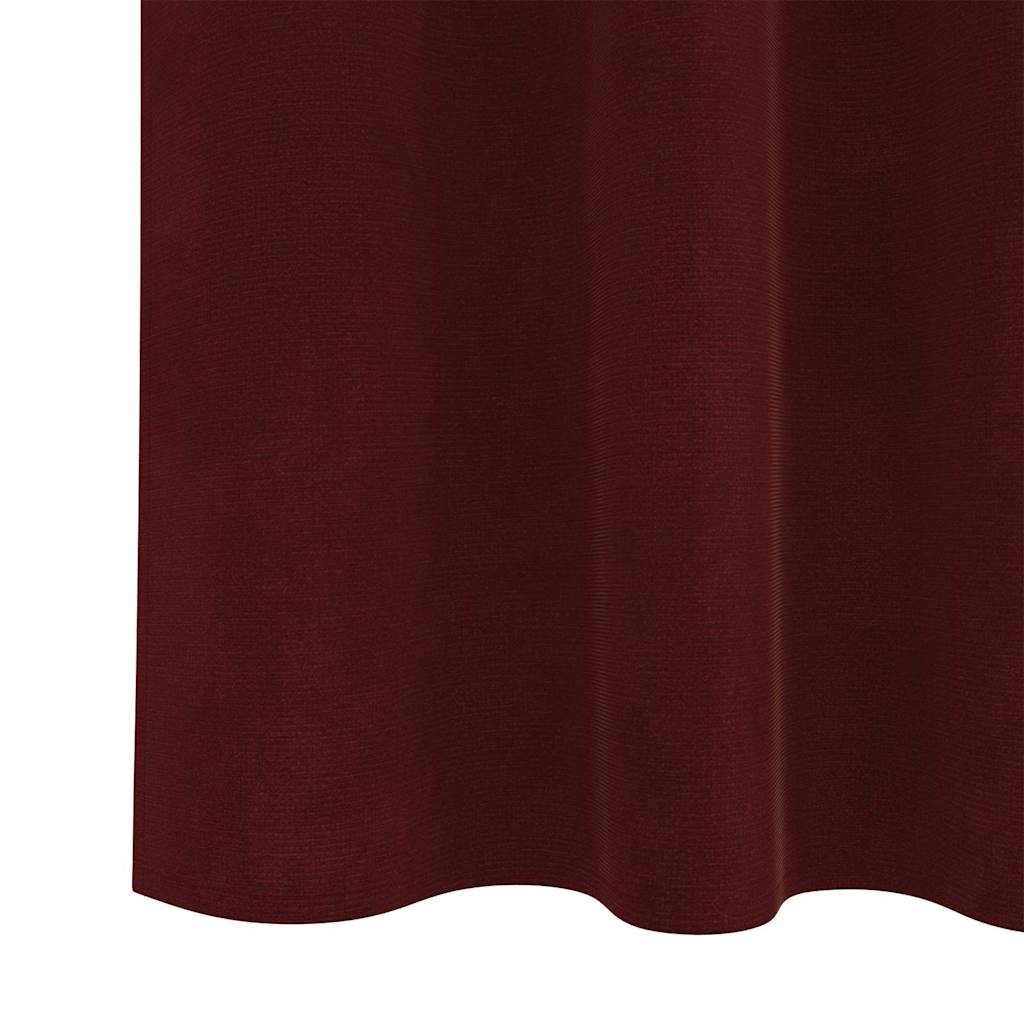 vidaXL Curtains 2 pcs Wine Red 140 x 245 cm Velvet 6