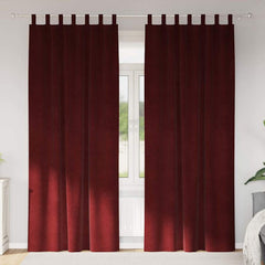 vidaXL Curtains 2 pcs Wine Red 140 x 260 cm Velvet 1
