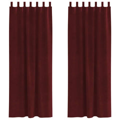 vidaXL Curtains 2 pcs Wine Red 140 x 260 cm Velvet 2