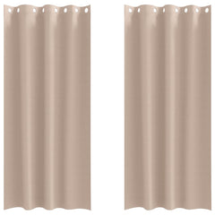 vidaXL Blackout Curtains with Rings 2 pcs Taupe 260 x 140 cm Polyester 2