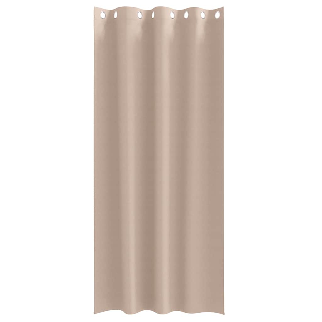 vidaXL Blackout Curtains with Rings 2 pcs Taupe 260 x 140 cm Polyester 4